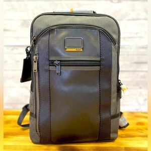 NEW TUMI Alpha Bravo Backpack – Black/Grey Laptop Tech Bag